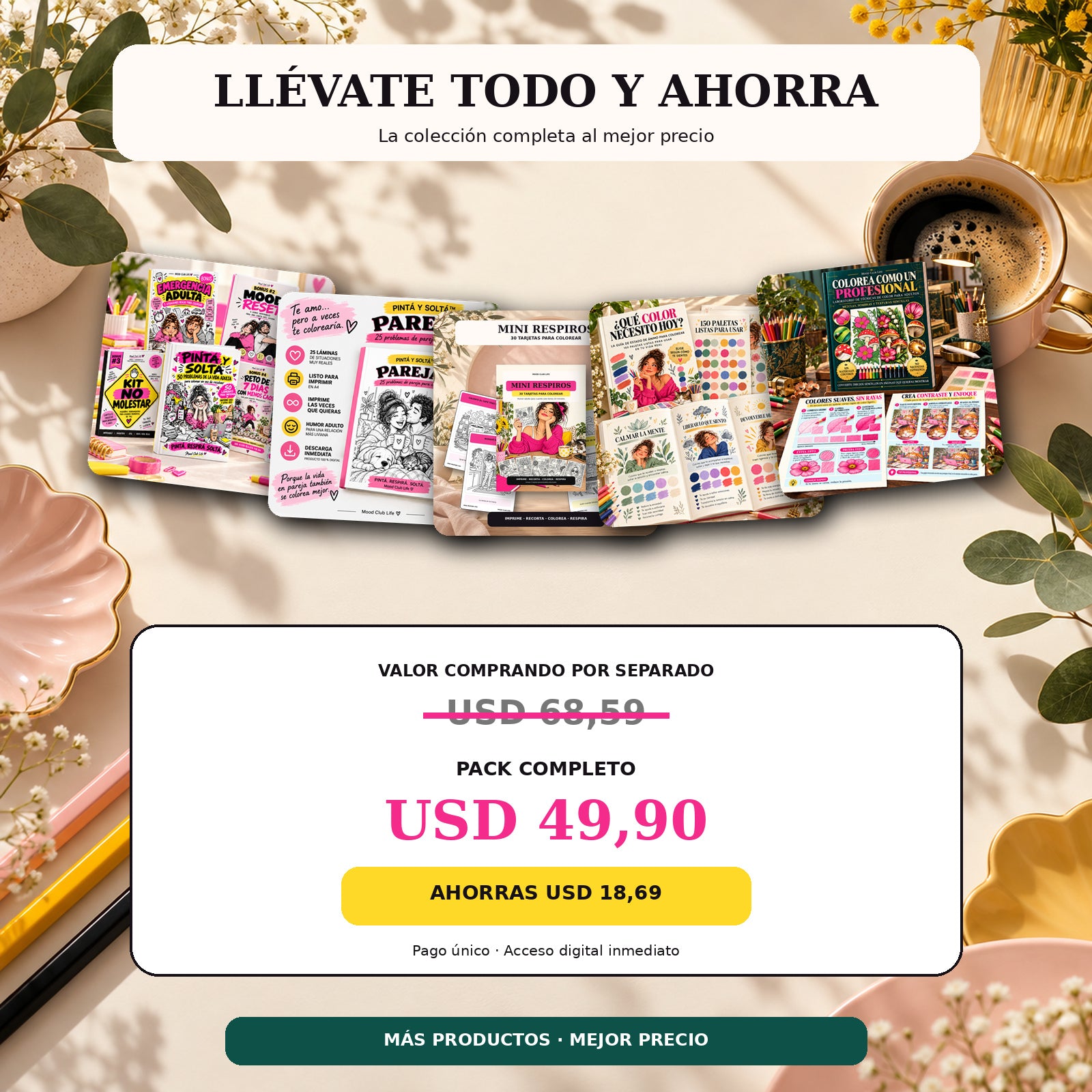 Precio especial y ahorro del Pack Completo Pinta y Soltá