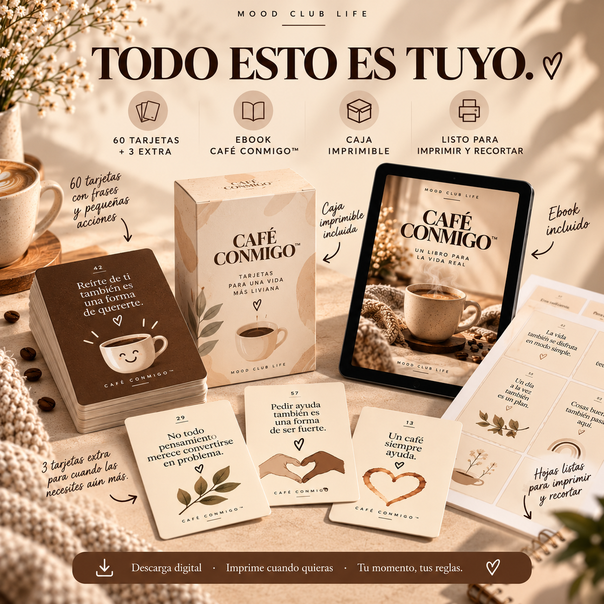 Café Conmigo™ — Un café, 60 sorbos y un respiro para ti