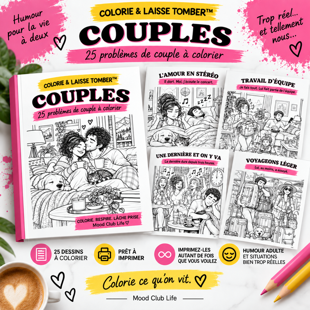 Colorie & Laisse Tomber™ – Édition Couples