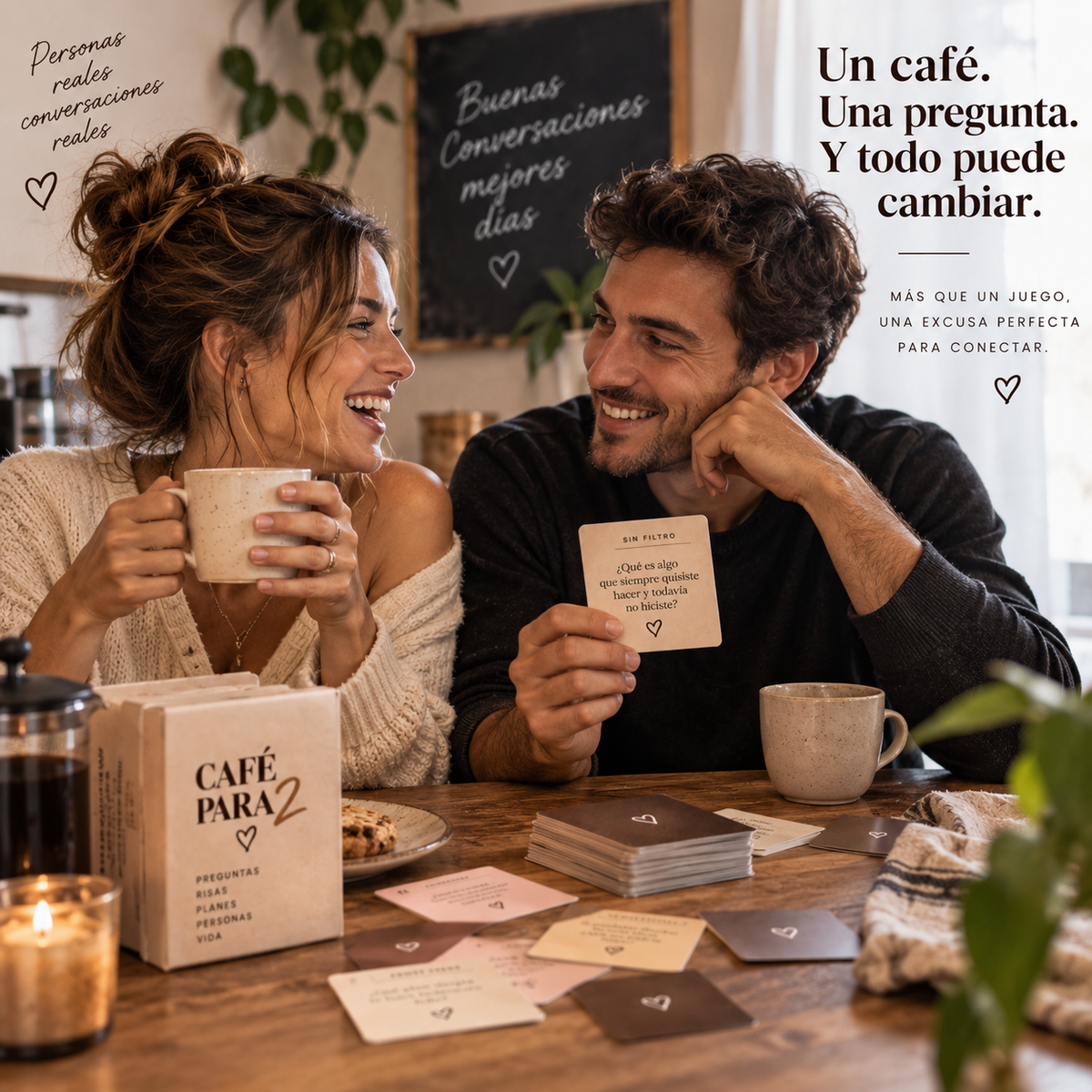 Café para 2 | 50 preguntas + 13 tarjetas especiales para conectar de verdad