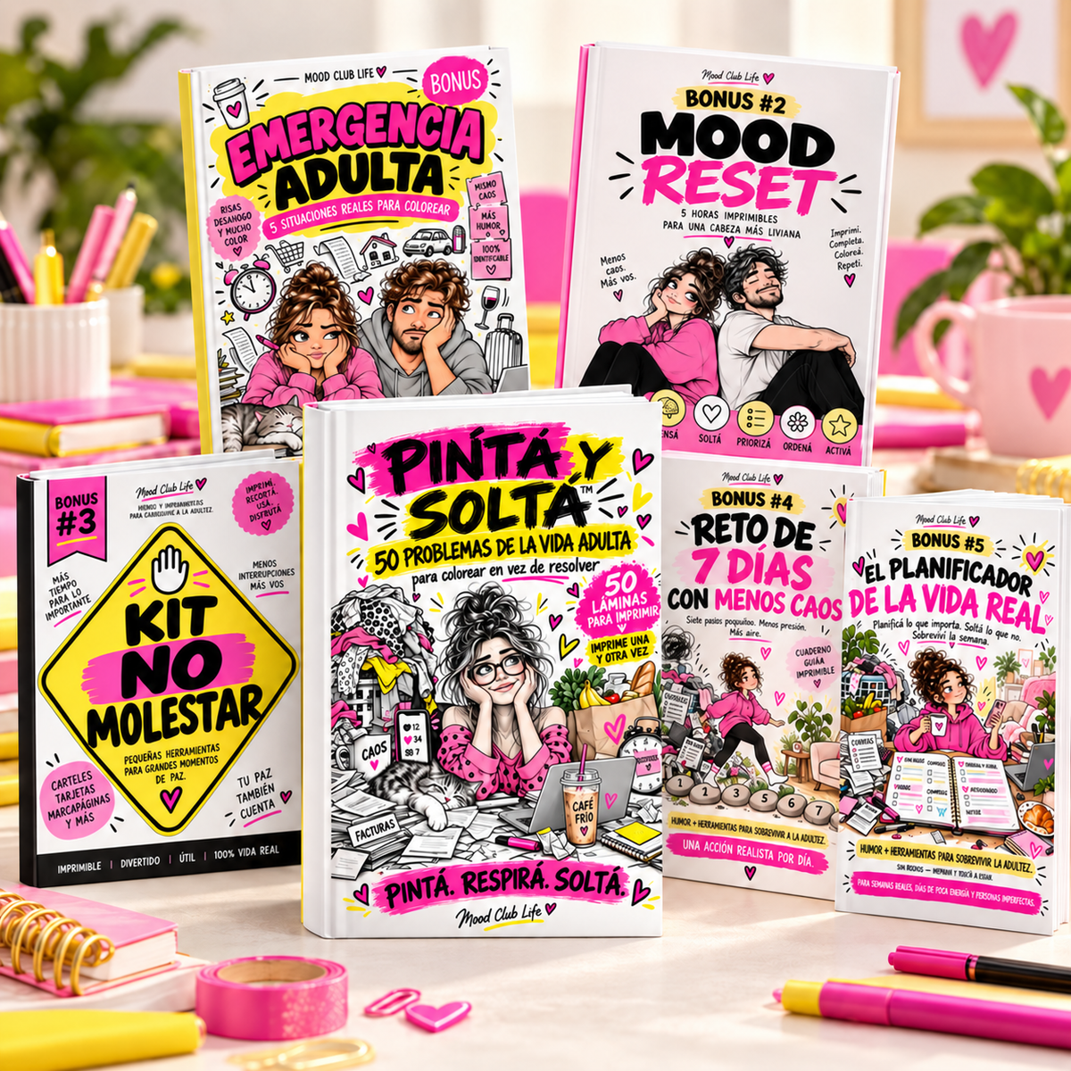 PINTÁ Y SOLTÁ™ — 50 problemas de la vida adulta para colorear